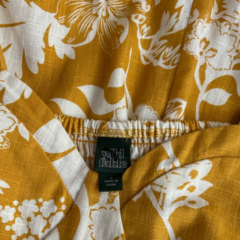 Wild Fable Women’s Size Large Sun Dress with Spaghetti Straps (Target) Linen - Picture 9 of 13